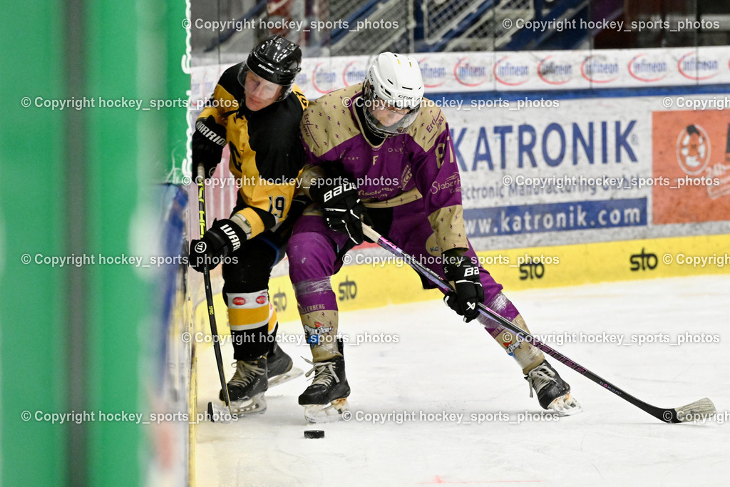 EC Kellerberg vs. EC Arnoldstein | #19 Pichler Daniel EC Arnoldstein, #87 Tischner Julian EC Kellerberg, EC Kellerberg vs. EC Arnoldstein, EC Kellerberg vs. EC Arnoldstein am 27.01.2026 in Villach (Stadthalle Villach), Austria, (Photo by Bernd Stefan)