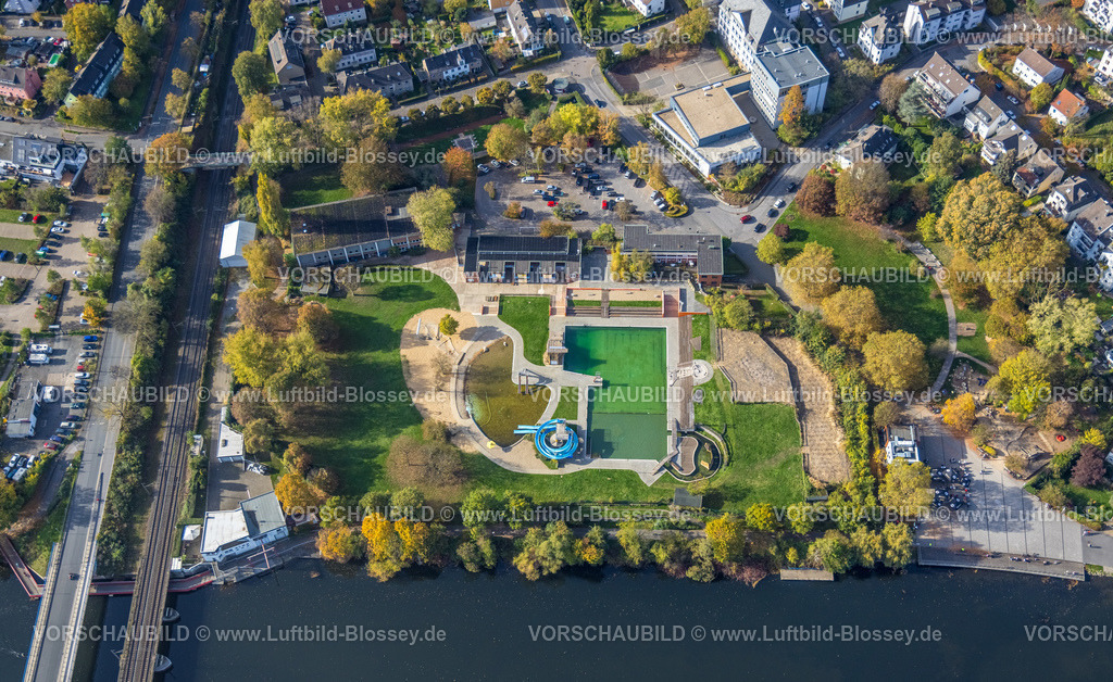 Wetter221017247 | Luftbild, Naturfreibad Wetter, Wetter, Ruhrgebiet, Nordrhein-Westfalen, Deutschland
