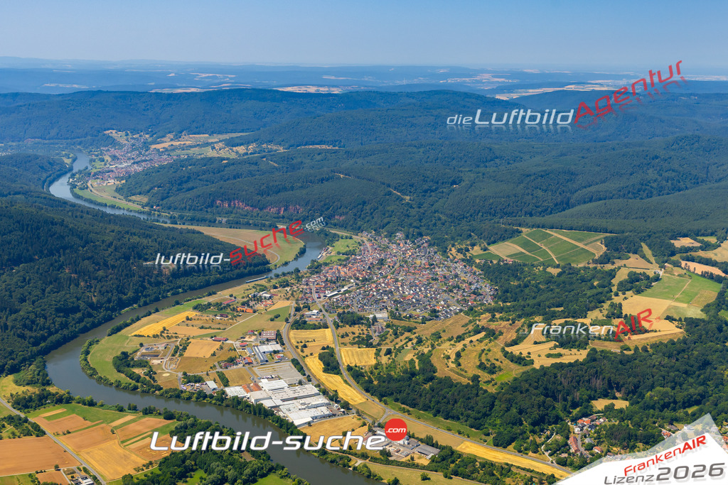 Das Luftbild zeigt :  Dorfprozelten - Die Luftaufnahme wurde 2023 vom UL-Flugzeug aus erstellt ( keine Drohne ) - Hochauflösende Luftaufnahme - Für grossformatige Ausdrucke geeignet. Die Geschenkidee !Mit Lizenz und Bildrechte bestellbar