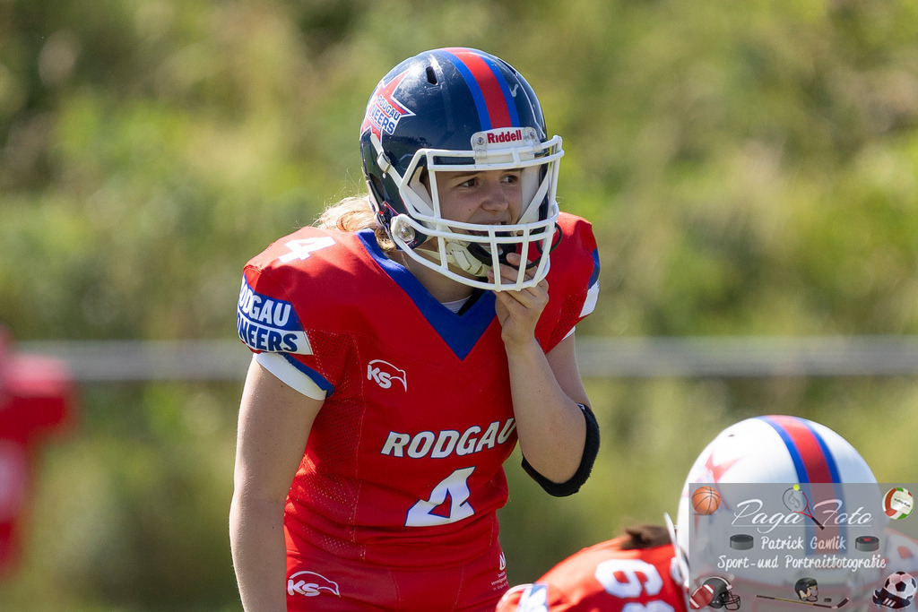 GFLW 1: German Football League Women 1: Rodgau Pioneers Ladies - Stuttgart Scorpions Sisters, 07.06.2026 | Lilly Veith (Rodgau Pioneers Ladies #4), Rodgau Pioneers Ladies - Stuttgart Scorpions Sisters, Rodgau, Maingau-Energie-Stadion "Am Weichsee", 7.6.2026 - Realisiert mit Pictrs.com