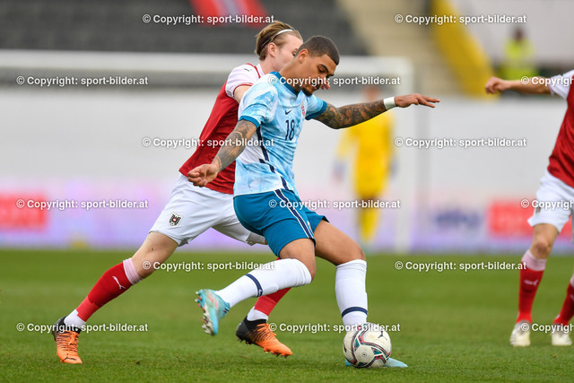 AUT, U21 EM-Qualifikation - Oesterreich vs Norwegen | 29.3.2022, Josko Arena Ried, AUT, U21 EM-Qualifikation - Oesterreich vs Norwegen, im Bild Patrick Wimmer (AUT) vs Fredrik Oppegard (NOR)


// Uefa U21 Euro 2023 Qualifikation Match between Austria and Norway in Ried, Austria on 2022/03/29