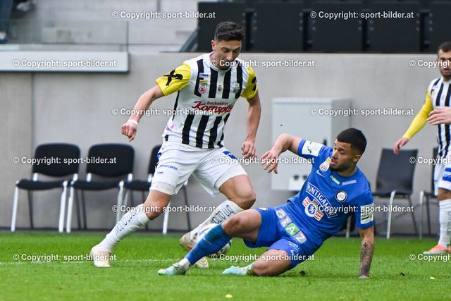 AUT, Admiral Bundesliga, LASK Linz vs SK Sturm Graz | 09.04.2023, Raiffeisen Arena Linz, AUT, Admiral Bundesliga, LASK Linz vs SK Sturm Graz, im Bild Robert Zulj (Lask) vs Jusuf Gazibegovic (Sturm Graz)


// Admiral Bundesliga Match between LASK Linz and SK Sturm Graz in Linz, Austria on 2023/04/09
