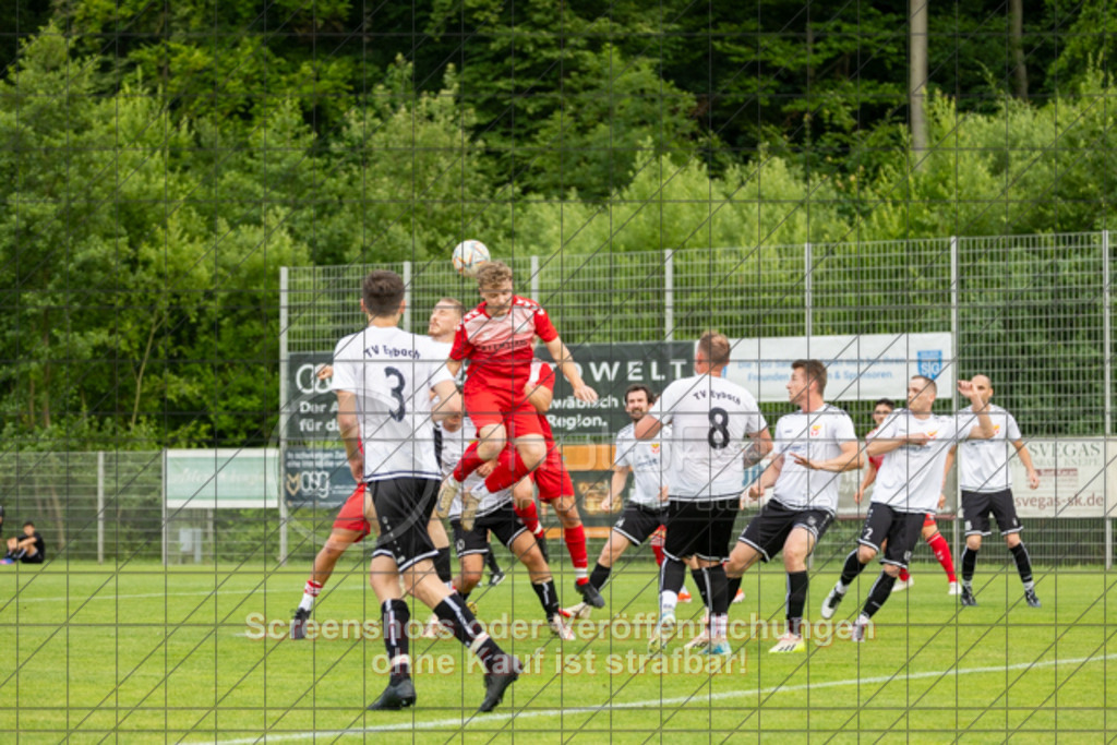 20250616_185131_0314 | #,  TV Eybach (weiß) vs. 1.FC Donzdorf II (rot), Fussball, Entscheidungsspiel 3 in Kreisliga A3 - Bezirk Neckar/Fils, Saison 2024/2025, Rasensportplatz, Staufenecker Str. 41, 73084 Salach, 16.06.2025 - 18:30 Uhr,Foto: PhotoPeet-Sportfotografie/Peter Harich