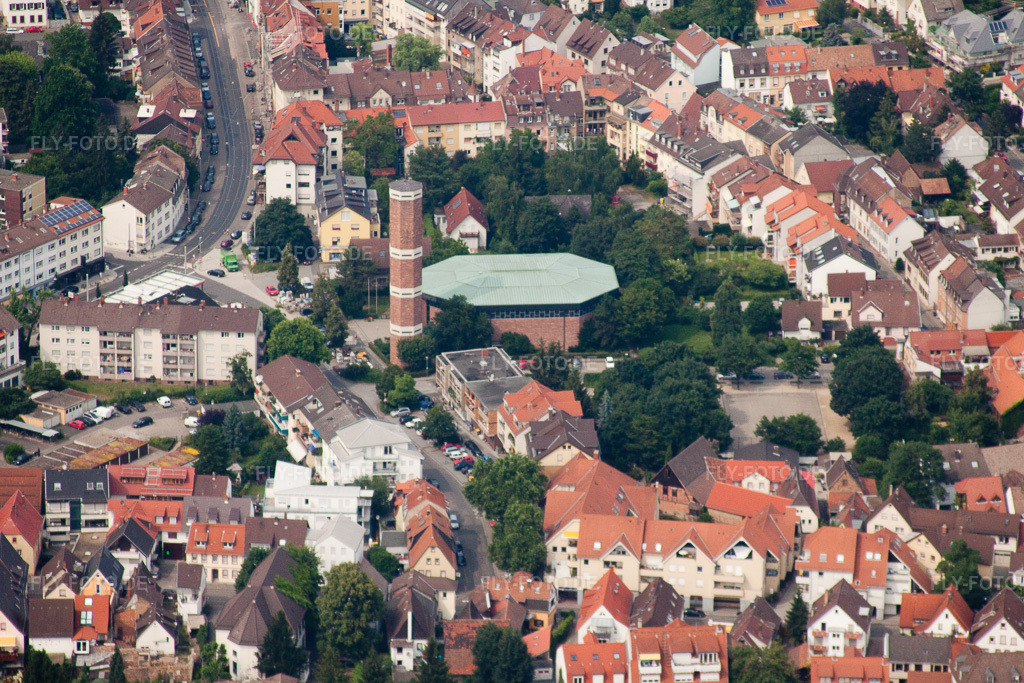 Luftbild: St. Johannes Kirche im Ortsteil Rohrbach in Heidelberg im Bundesland Baden-Württemberg in Deutschland. Foto: IMG_29900.jpg vom 02.07.2010 durch Werner Riehm/FLY-FOTO.de