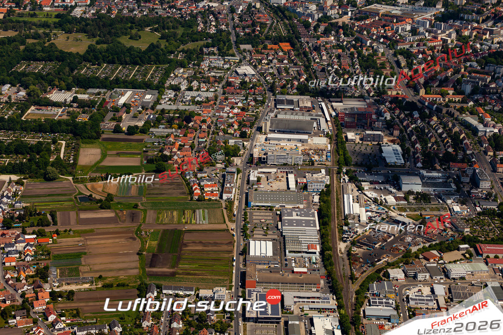 Aktuelles Luftbild von kilianstrasse nuernberg - Die Luftaufnahme wurde 2020 mittels UL-Flugzeug erstellt ( keine Drohne ) - hochauflösende Kamera-Systeme von  Canon -Beste Qualität - Für grossformatige Ausdrucke geeignet. Die Geschenkidee !