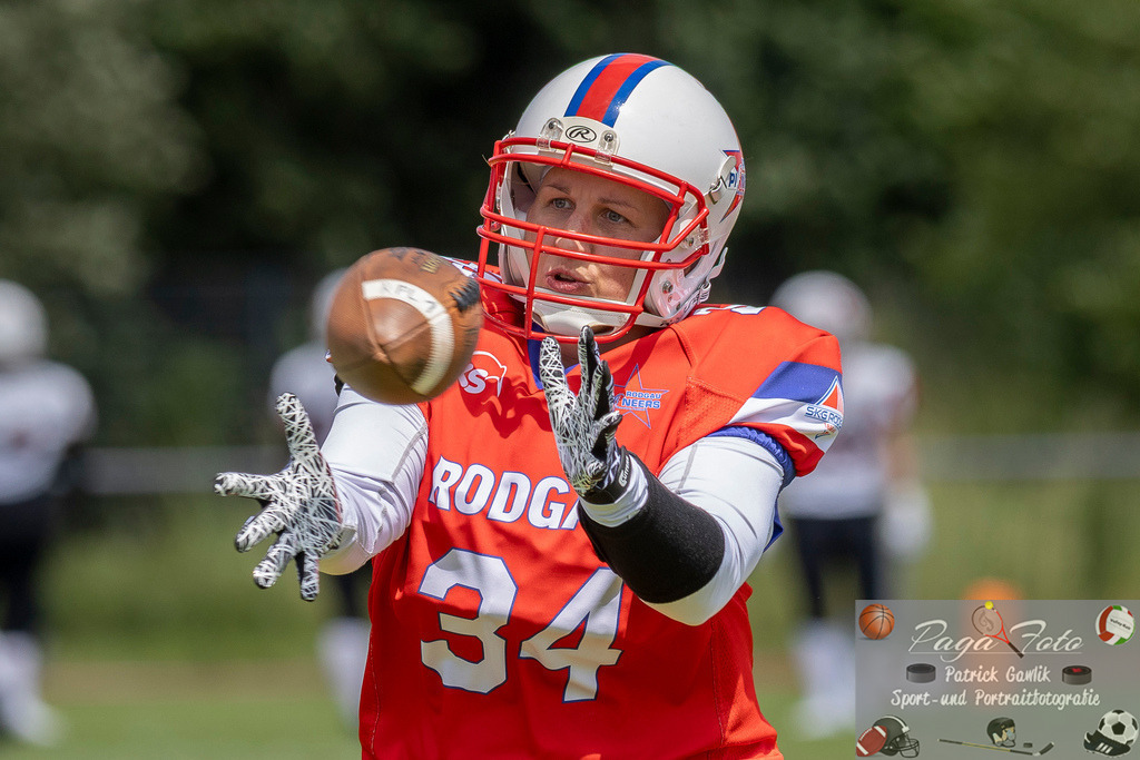 GFLW 1: German Football League Women 1: Rodgau Pioneers Ladies - Stuttgart Scorpions Sisters, 07.06.2026 | Kerstin Dreier (Rodgau Pioneers Ladies #34) , Freisteller, Portrait / Porträt, Rodgau Pioneers Ladies - Stuttgart Scorpions Sisters, Rodgau, Maingau-Energie-Stadion "Am Weichsee", 7.6.2026 - Realisiert mit Pictrs.com