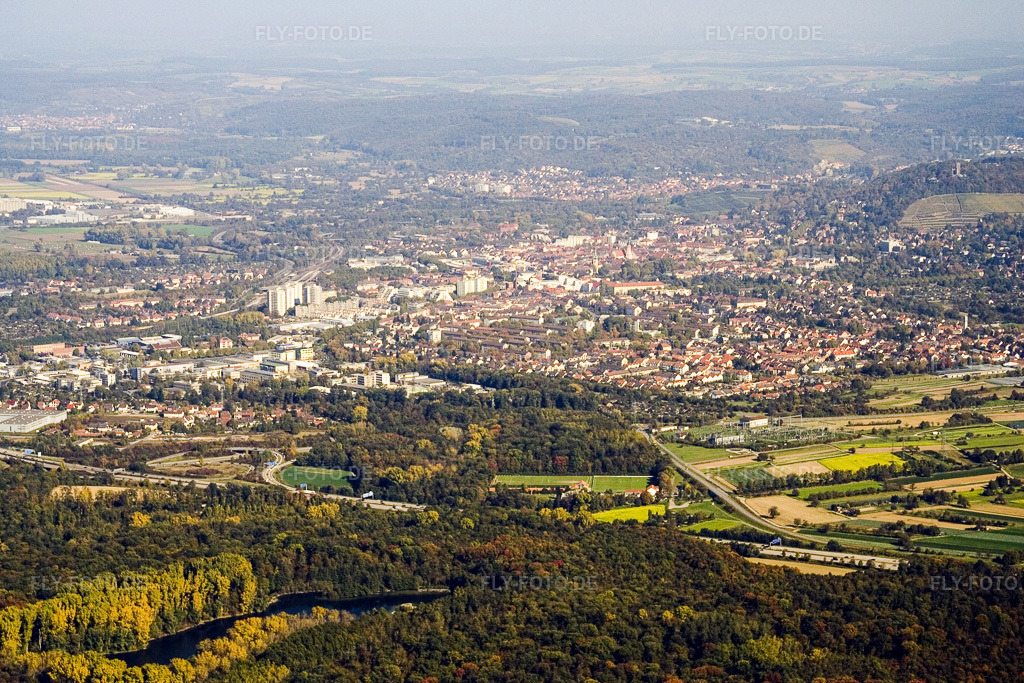 Luftbild: Durlach von Südwesten im Ortsteil Durlach in Karlsruhe im Bundesland Baden-Württemberg in Deutschland. Foto: IMG_8663.jpg vom 14.10.2007 durch Werner Riehm/FLY-FOTO.de