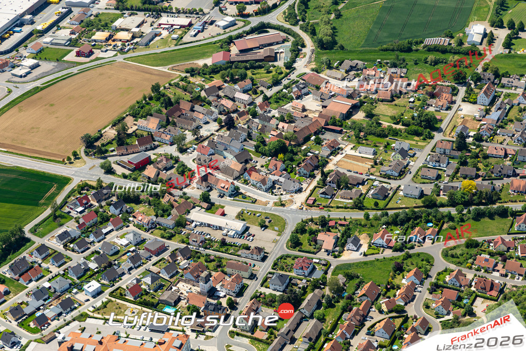 Die Luftbildaufnahme neuses-an-der-regnitz - eggolsheim wurde 2020 mittels Flugzeug (keine Drohne) erstellt. Perfekte Schärfe und Druck- Ergebnisse- Garantiert!