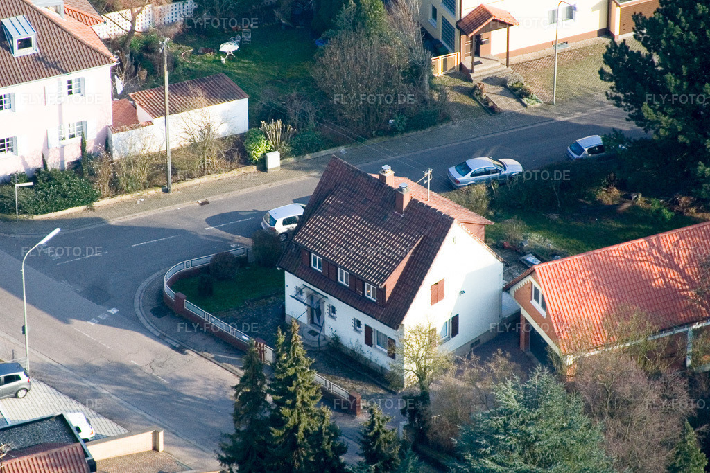 Luftbild: Luitpoldstr in Kandel im Bundesland Rheinland-Pfalz in Deutschland. Foto: IMG_5368.jpg vom 18.02.2007 durch Werner Riehm/FLY-FOTO.de
