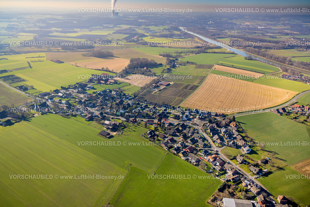 Olfen230206320Vinnum | Luftbild, Ortsansicht Vinnum, Olfen-Kirchspiel, Olfen, Münsterland, Nordrhein-Westfalen, Deutschland