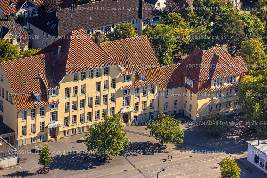 Hattingen240810029 | Luftbild, Gymnasium Waldstraße, Rosenthal, Hattingen, Ruhrgebiet, Nordrhein-Westfalen, Deutschland
