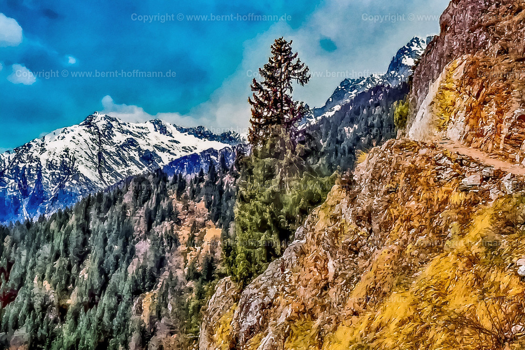 PDM2_Suedtirol_MeranerHW-01_150x100 | DIGITALKUNST. Meraner Höhenweg. __ Die Fotovorlage stammt aus dem Jahr 1974. __ Seitenverhältnis = 3 zu 2 - Realisiert mit Pictrs.com