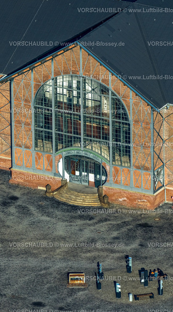 Dortmund240102048-2 | Luftbild, LWL-Museum Zeche Zollern, Jugendstil Hallenportal, Eisentor, Bövinghausen, Dortmund, Ruhrgebiet, Nordrhein-Westfalen, Deutschland