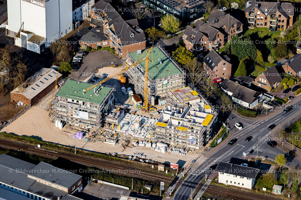 Luftbilder Geldern-9270 | Luftbild Baustelle zum Neubau eines Stadthauses in Geldern - Realized with Pictrs.com
