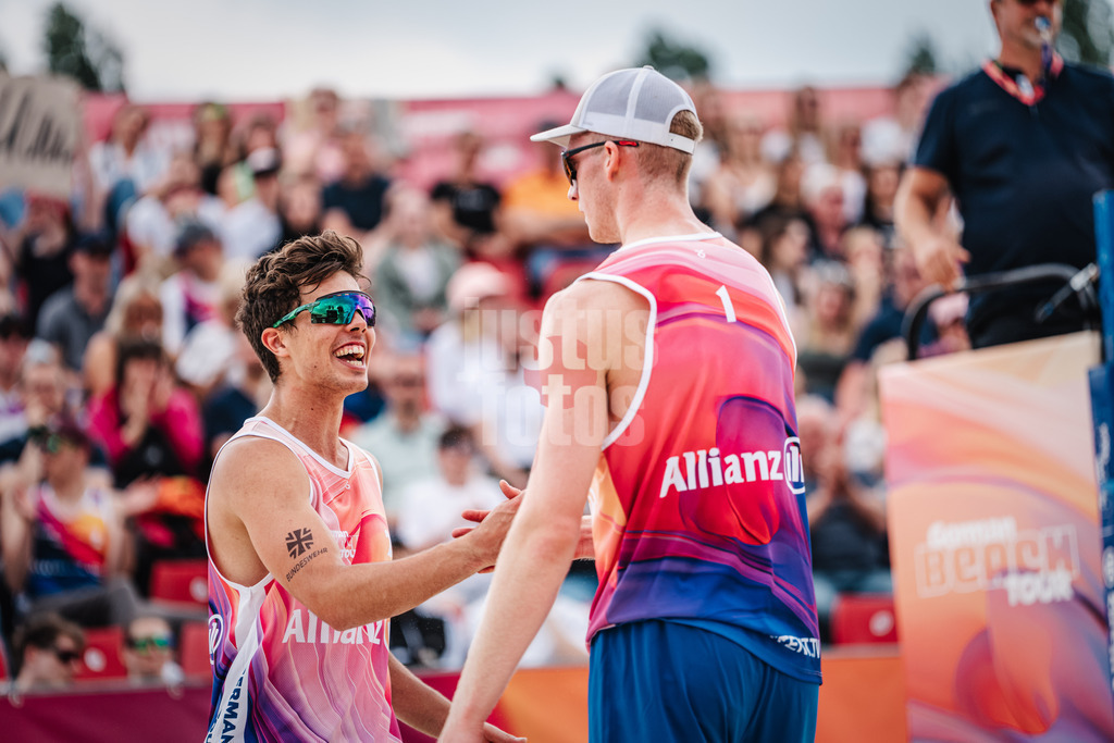 Beachvolleyball | Männer | German Beach Tour 2024 | Tourstop Bremen | 08.06.2024 | v.l. Lui Wüst und Philipp Huster