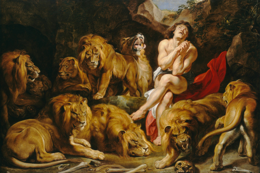 Peter Paul Rubens - Daniel in der Löwengrube | Moderne Wandbilder auf Leinwand, Acylglas, Alu-Dibond oder als Poster. Tauchen Sie ein in die Welt KI-generierter Kunstwerke - entdecken Sie hochwertige Kunstdrucke unserer Gemälde, Illustrationen und fotorealistischen Motive.