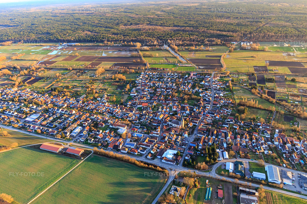 Luftbild: Ortsansicht aus Norden in Steinfeld im Bundesland Rheinland-Pfalz in Deutschland. Foto: IMG_130339.jpg vom 06.01.2022 durch Werner Riehm/FLY-FOTO.de