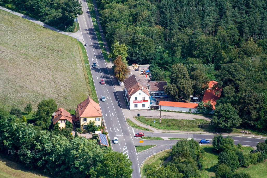 Luftbild: Tierhilfe Forst eV im Ortsteil Wiesental in Waghäusel im Bundesland Baden-Württemberg in Deutschland. Foto: IMG_12839.jpg vom 24.08.2008 durch Werner Riehm/FLY-FOTO.de