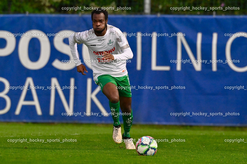SAK vs. SV Donau  | #14 Boyo Jarjue SV Donau, SAK vs. SV Donau , SAK vs. SV Donau  am 27.09.2024 in Klagenfurt (Sportpark Welzenegg), Austria, (Photo by Bernd Stefan)