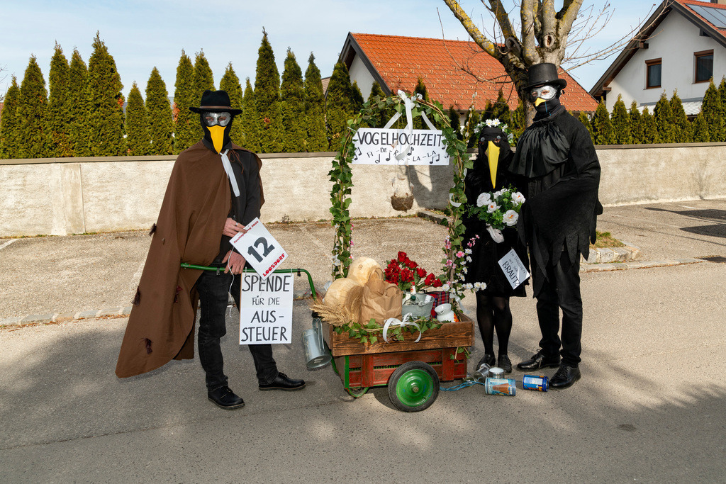 Umzug2025-016_8830 | Fotostrecke: FASCHINGSUMZUG 2025 in Loosdorf. 22 Masken(gruppen)-Teilnehmer: Loosdorfer Vereine, Wirtschaftstreibende, Gemeindeabordnungen sowie Kreditinstitute. rund 700 Besucher entlang der Hauptstrasse. Veranstaltungs-Sicherung durch Mannschaft der FF-Loosdorf mit schwerem Gerät. Maskenprämierung am EKZ-Platz durch Bgm. Thomas Vasku in den Kategorien: Bester Festwagen (Fa. gkonzept-Groissenberger; Beste Personengruppe-ASK-Loosdorf; Beste Einzelperson; Weiteste Anreise-FF Schollach;