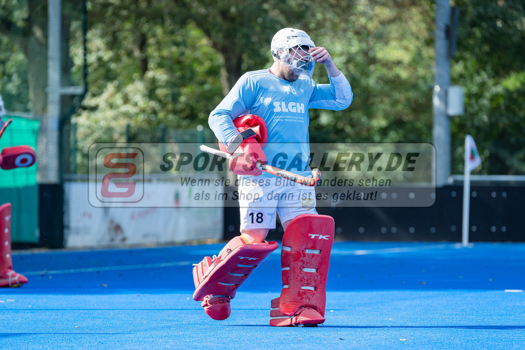 HK_20231001_104834 | 1.Bundesliga Herren Crefelder HTC - Harvestehuder THC am 1.10.2023 CHTC, Krefeld , Brinckmann Anton ( Torwart Harvestehuder THC #18 )
