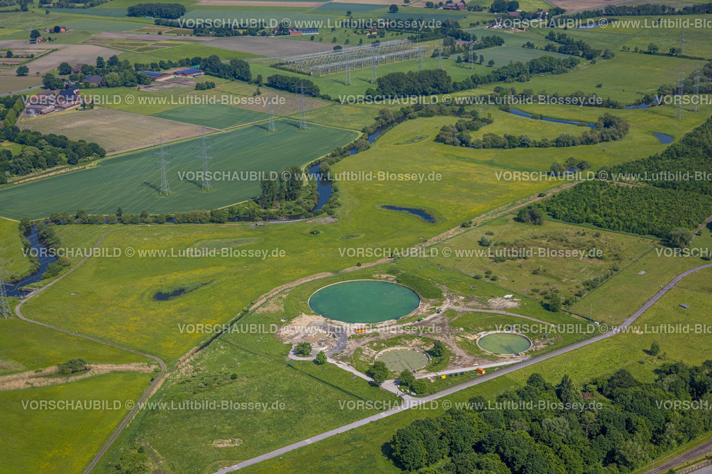 Hamm220504527 | Luftbild, Fläche der entfernten Kühltürme, Fluss Lippe Mäander, Uentrop, Hamm, Ruhrgebiet, Nordrhein-Westfalen, Deutschland