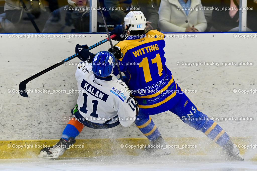 1. EHC Althofen vs. ESC Sparkasse Steindorf  | #11 Kalan Luka ESC Steindorf, #11 Witting Samuel EHC Althofen, 1. EHC Althofen vs. ESC Sparkasse Steindorf , 1. EHC Althofen vs. ESC Sparkasse Steindorf  am 08.03.2026 in Althofen (Stadthalle Althofen), Austria, (Photo by Bernd Stefan)