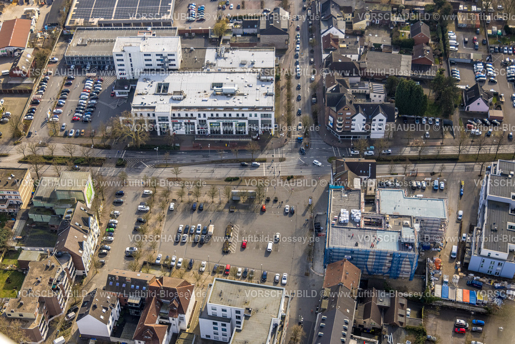 Gladbeck250201722 | Luftbild, Einkaufszentrum Glückauf Center Gladbeck und Marktplatz mit Parkplätzen, Gladbeck, Ruhrgebiet, Nordrhein-Westfalen, Deutschland