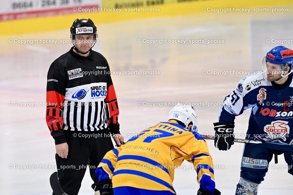 ESC Steindorf vs. EHC Althofen 13.1.2024 | ALTERSBERGER Roland Referee, #67 Schettina Kevin, #57 Wilfan Franz
