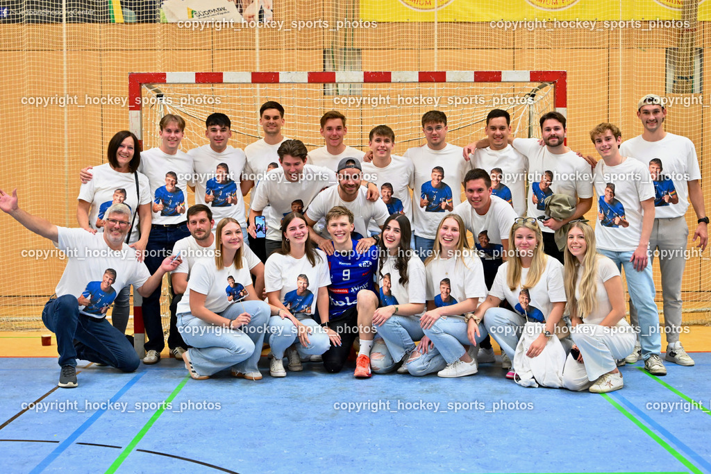 SC Ferlach vs. HSG Holding Graz | Abschied Nico Sager, #9 SAGER Nico SC Ferlach, Nico Sager T Shirt, Nico Sager Fan Klub, SC Ferlach vs. HSG Holding Graz, SC Ferlach vs. HSG Holding Graz am 24.05.2025 in Ferlach (Ballspielhalle Ferlach), Austria, (Photo by Bernd Stefan)