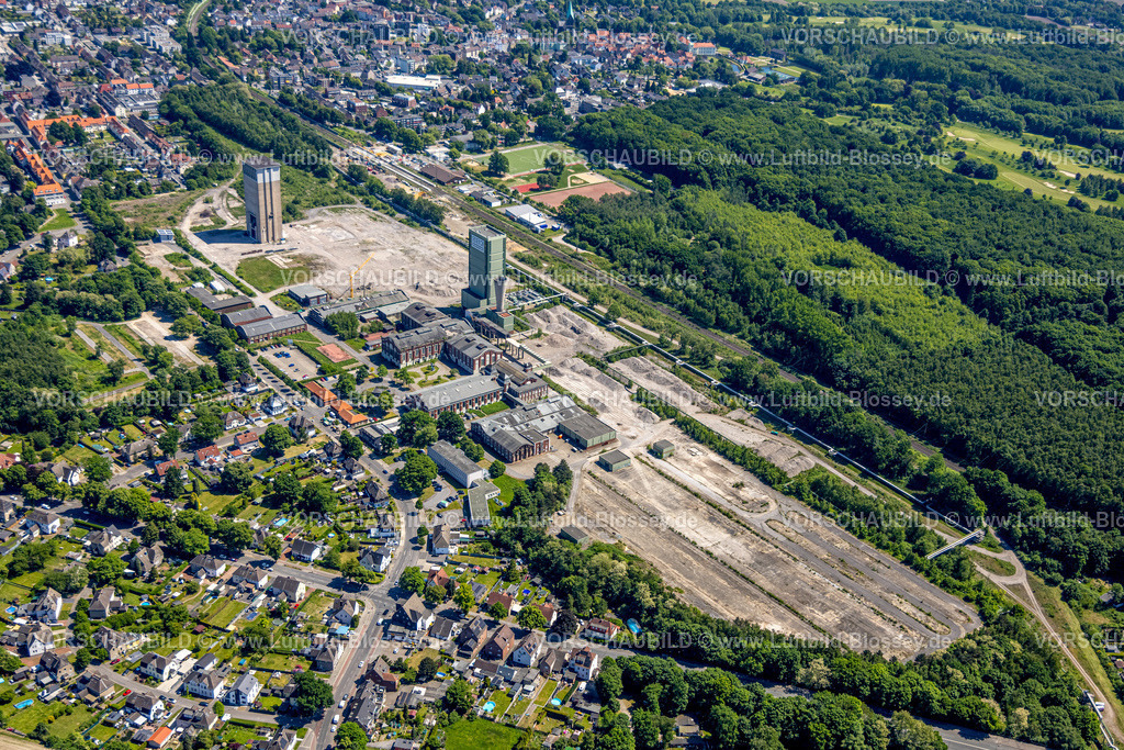 Gelsenkirchen250507062 | Luftbild, Neue Zeche Westerholt, neues Quartier für klimagerechtes Arbeiten und Wohnen, DSK Bergwerk Lippe, Hassel, Gelsenkirchen, Ruhrgebiet, Nordrhein-Westfalen, Deutschland