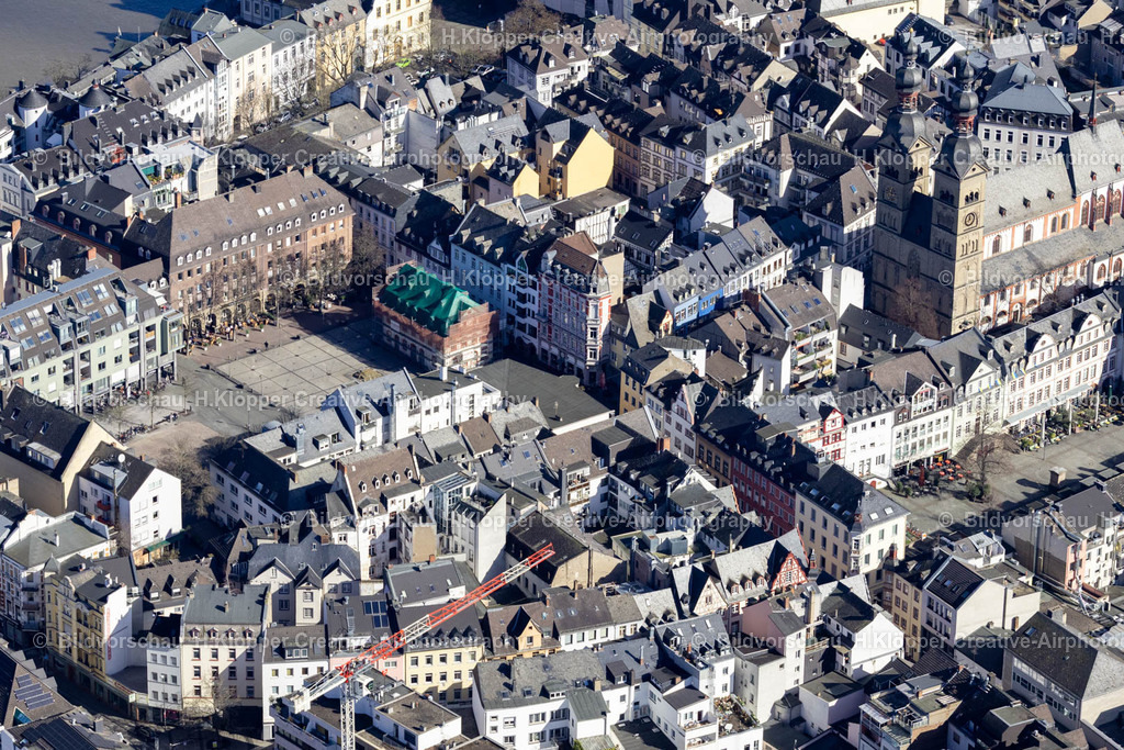 Luftbilder Koblenz-9949 | Luftbildfotografie Altstadtbereich und Innenstadtzentrum an der Marktstraße in Koblenz im Bundesland Rheinland-Pfalz, Deutschland - Realisiert mit Pictrs.com