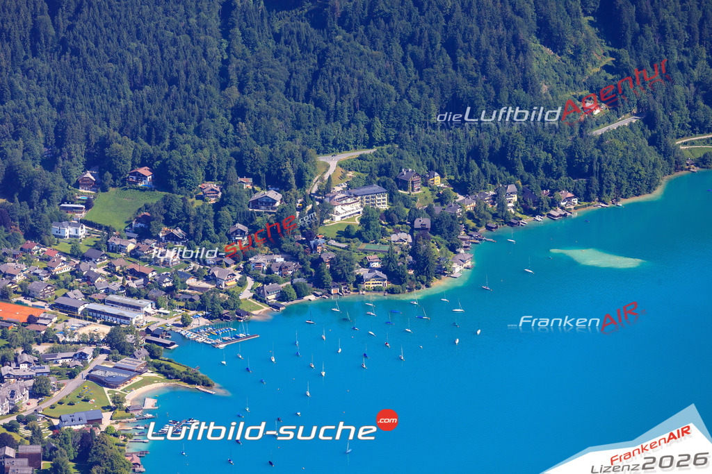Die Luftaufnahme Wolfgangsee - Sankt Gilgen wurde 2017 mittels Flugzeug (keine Drohne) erstellt. Perfekte Schärfe und Druck- Auflösung- Garantiert!