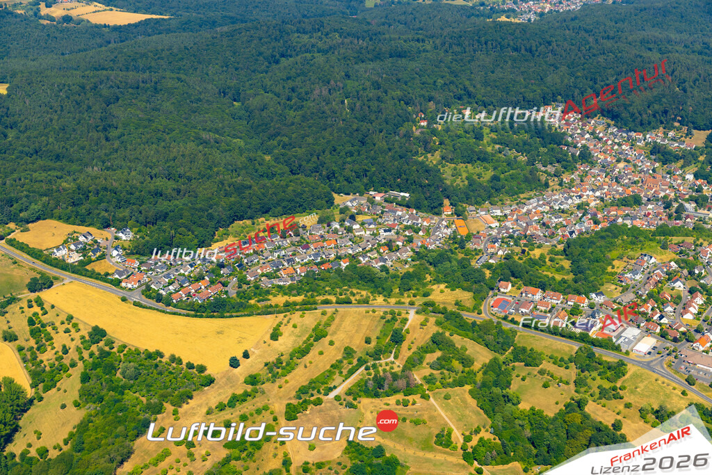 Das Luftbild zeigt :  Glattbach - Die Luftaufnahme wurde 2023 vom UL-Flugzeug aus erstellt ( keine Drohne ) - Hochauflösende Luftaufnahme - Für grossformatige Ausdrucke geeignet. Die Geschenkidee !Mit Lizenz und Bildrechte bestellbar