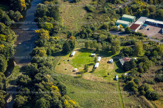 Arnsberg220903366 | Luftbild, Pavillons auf einer Wiese, IBC Internationaler Boxer Club, Hundeschule, Niedereimer, Arnsberg, Sauerland, Nordrhein-Westfalen, Deutschland