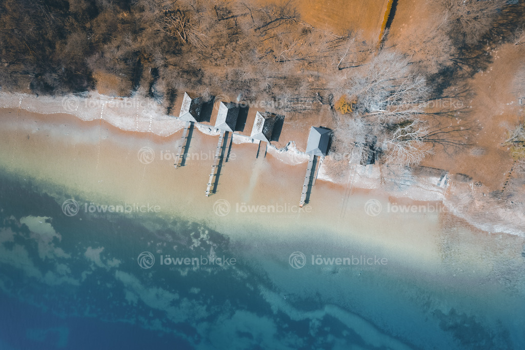 Bootsteg am Chiemsee im Winter | löwenblicke | shop