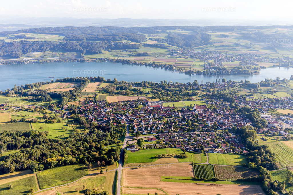 Luftbild: Fluss-/Bodensee-Uferbereichen des Rhein im Ortsteil Stiegen in Öhningen im Bundesland Baden-Württemberg in Deutschland. Foto: IMG_094309.jpg vom 27.08.2016 durch Werner Riehm/FLY-FOTO.de