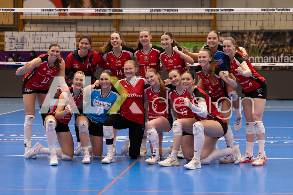 Volleyball I Frauen I Saison 2025-2026 I Volleyball NLA | Women I 1/4 Finals I VC Kanti Schaffhausen - BIWI Volleyball Franches-Montagnes I 21.02.2026 | VC Kanti Schaffhausen Teamfoto - Realisiert mit Pictrs.com