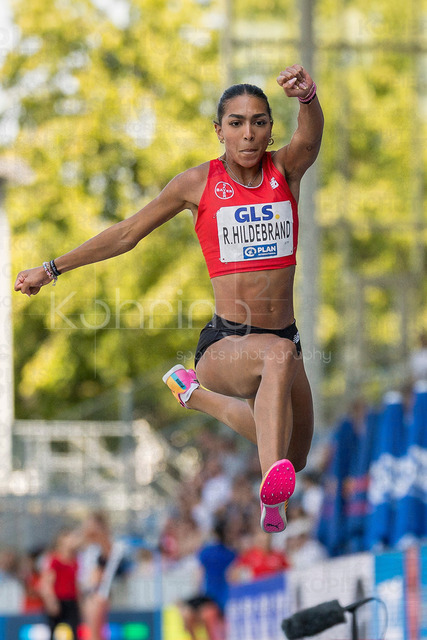 Deutsche Leichtathletik-Meisterschaften; Bochum-Wattenscheid, 25.07.2026 | Ruth Hildebrand (TSV Bayer o4 Leverkusen), Dreisprung; Deutsche Leichtathletik-Meisterschaften am 25.07.2026 im Lorheide-Stadion, Bochum-Wattenscheid (Nordrhein-Westfalen).
