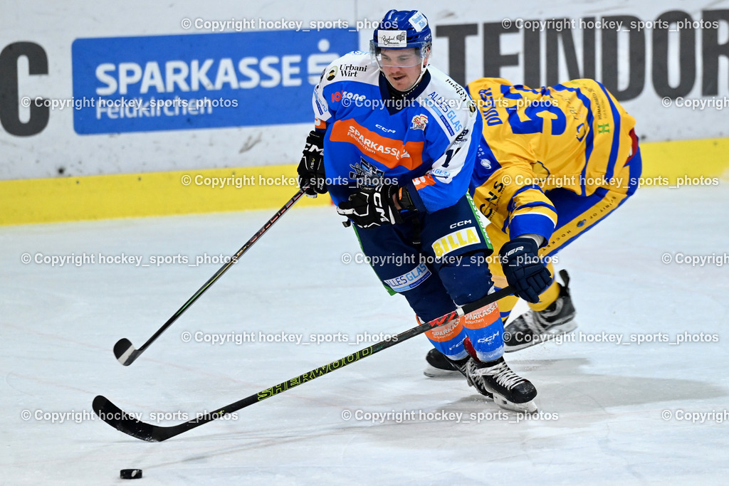 ESC SPARKASSE STEINDORF vs. EHC Althofen | #11 Kalan Luka ESC Steindorf, #52 Duller Christoph EHC Althofen, ESC SPARKASSE STEINDORF vs. EHC Althofen, ESC SPARKASSE STEINDORF vs. EHC Althofen am 06.03.2026 in Steindorf (Ossiachersee Halle), Austria, (Photo by Bernd Stefan)