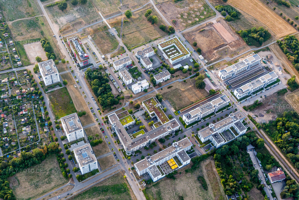 Luftbild: Technologiepark Karlsruhe im Ortsteil Rintheim in Karlsruhe im Bundesland Baden-Württemberg in Deutschland. Foto: IMG_109117.jpg vom 19.07.2018 durch Werner Riehm/FLY-FOTO.de