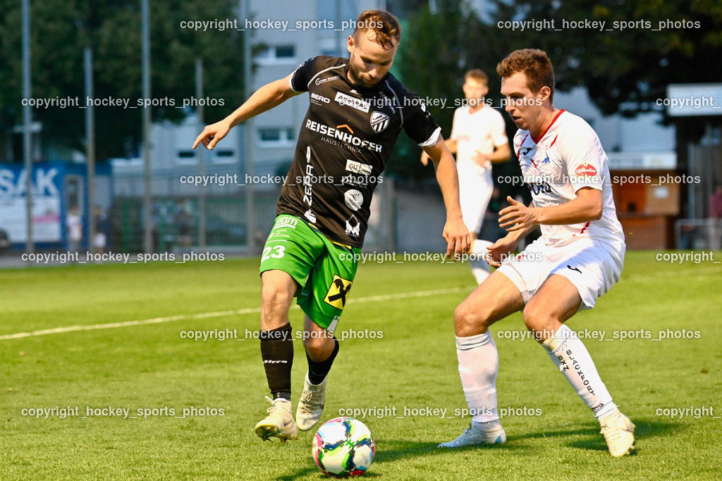 SAK Klagenfurt vs. FC Gleisdorf 09 2.9.2022 | #23 David Kevin Schloffer, #15 Roman Sadnek