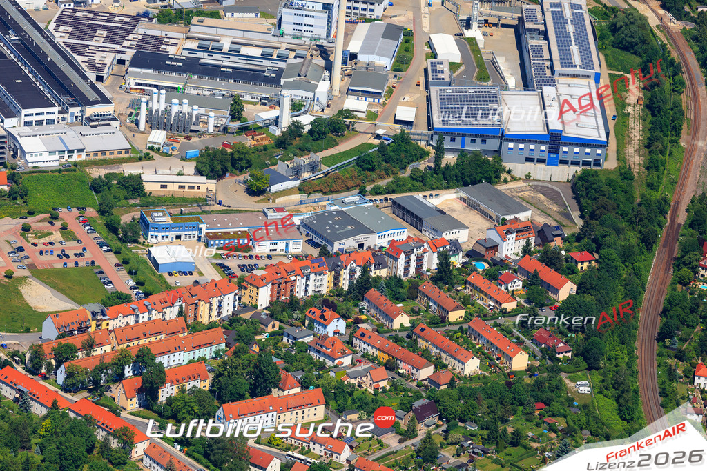 Die Luftaufnahme der Stadt Jena wurde vom UL-Flugzeug heraus erstellt ( keine Drohne )- hohe Auflösung für beste Qualität