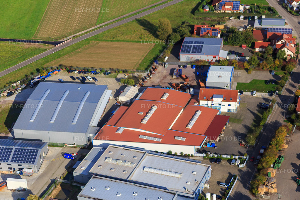 Luftbild: Gewerbegebiet Gereutäcker mit HGGS LaserCUT GmbH & Co. KG und FENNEK in Hatzenbühl im Bundesland Rheinland-Pfalz in Deutschland.Foto: IMG_074561.jpg vom 14.10.2014 durch Werner Riehm/FLY-FOTO.deHGGSVisa