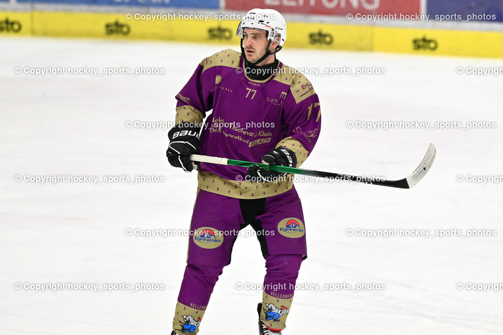EC Kellerberg vs. EC Arnoldstein | #77 Lasser Herbert Ulf EC Kellerberg, EC Kellerberg vs. EC Arnoldstein, EC Kellerberg vs. EC Arnoldstein am 31.01.2025 in Villach (Stadthalle Villach), Austria, (Photo by Bernd Stefan)