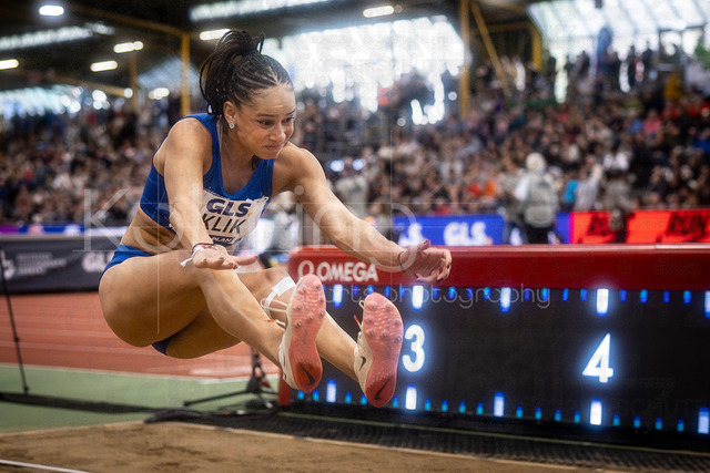 Deutsche Leichtathletik-Hallenmeisterschaften; Dortmund, 01.03.2026 | Lea Sophie Klik (LAC Erdgas Chemnitz); Deutsche Leichtathletik-Hallenmeisterschaften am 01.03.2026 in der Helmut-Körnig-Halle in Dortmund. 