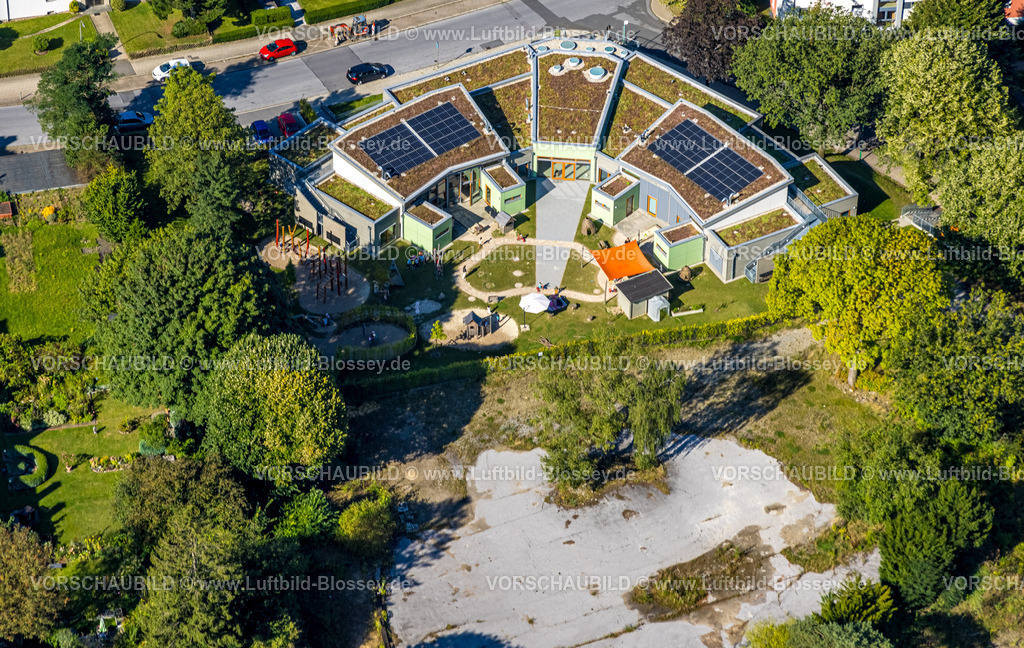 Velbert240812753 | Luftbild, Kita Kindergarten Leuchtturm an der Fontanestraße, Velbert, Ruhrgebiet, Nordrhein-Westfalen, Deutschland