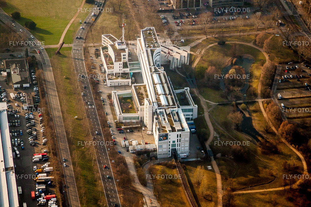 Museums- Gebäude- Ensemble  TECHNOSEUM | Luftbild: Museums- Gebäude- Ensemble  TECHNOSEUM im Ortsteil Oststadt in Mannheim im Bundesland Baden-Württemberg in Deutschland. Foto: IMG_25203.jpg vom 23.03.2010 durch Werner Riehm/FLY-FOTO.de - Realisiert mit Pictrs.com