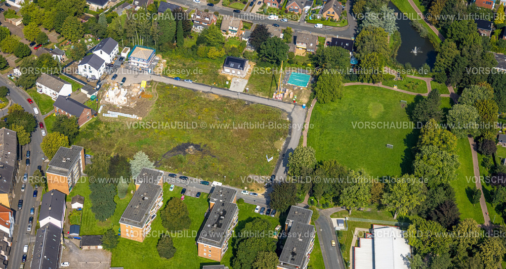 Hamm230900134 | Luftbild, Baustelle am Hallohpark, ehemaliges Gelände der Albert-Schweitzer-Hauptschule, Oswaldstraße, Bockum-Hövel, Hamm, Ruhrgebiet, Nordrhein-Westfalen, Deutschland