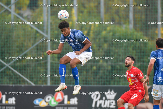 AUT, 2.Liga, FC Blau Weiss Linz vs FC Liefering | 29.10.2022, Hofmann Arena Linz, AUT, 2.Liga, FC Blau Weiss Linz vs FC Liefering, im Bild Fally Mayulu (Blau Weiss Linz)


// Admiral 2. Liga Match between FC Blau Weiss Linz and FC Liefering in Linz, Austria on 2022/10/29
